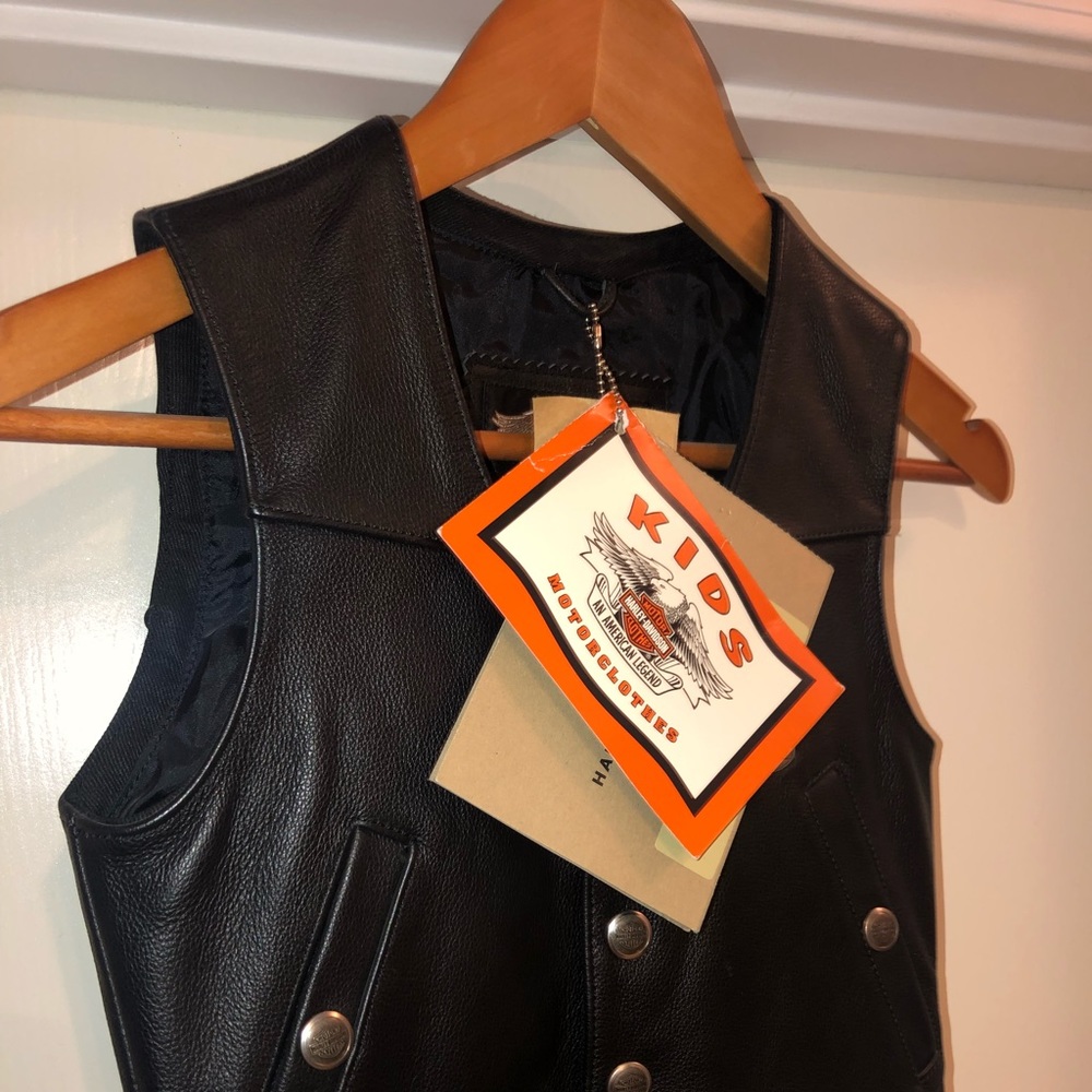 Children XS black Harley Davidson vest